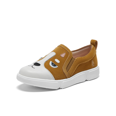 暇步士商场同款2023秋新款卡通狗狗一脚蹬中童时装皮鞋P63832CD3