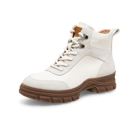 【商场同款】暇步士2023冬新款厚底马丁靴飒酷工装风女短靴D3T03DD3