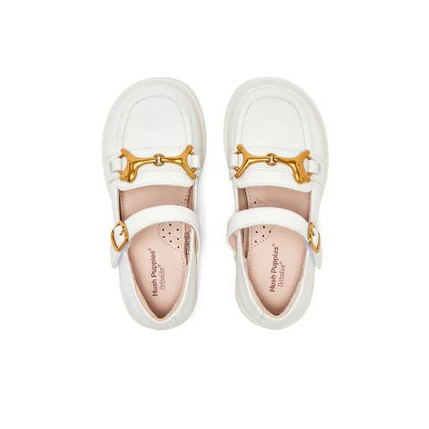 暇步士商场同款2024春新款玛丽珍一字带小童时装皮凉鞋P63998AC4