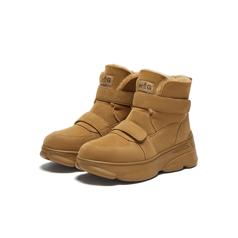 暇步士商场同款2024冬新款保暖内里雪地靴女休闲短靴HZ945DD4