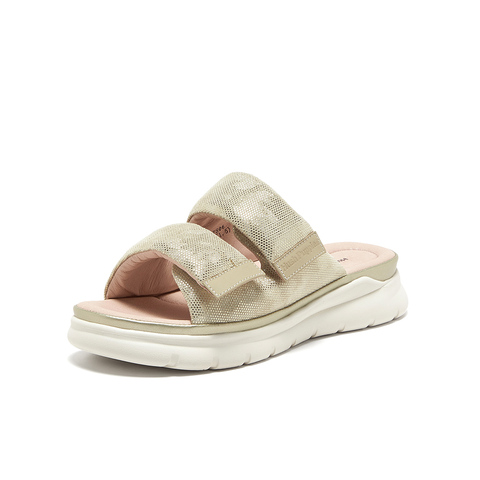 暇步士商场同款2025夏新款厚底外穿女皮凉鞋B7S06BT5