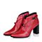 Joy&Peace/真美诗冬季专柜同款大红色牛皮女靴ZB754DD6