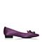 Joy&Peace/真美诗秋季专柜同款紫色水钻方扣尖头浅口单鞋女ZR132CQ6