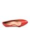 Joy&Peace真美诗秋季专柜同款红色柔软羊皮细跟圆头OL通勤女单鞋ZU902CQ6