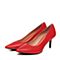 Joy&Peace/真美诗秋季专柜同款大红色羊皮浅口OL女单鞋ZW136CQ6