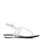 Joy&Peace/真美诗夏季专柜同款白色牛皮革坡跟一字带女凉鞋ZYJ25BL8