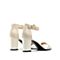 Joy&Peace/真美诗夏季新款羊皮革一字扣带粗跟女凉鞋ZC613BL9