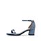 Joy&Peace/真美诗夏季新款羊皮革一字扣带粗跟女凉鞋ZT174BL9
