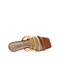 JoyPeace/真美诗2021夏季新款商场同款撞色粗跟女拖鞋YRP05BT1