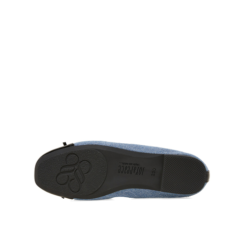 JoyPeace/真美诗2023春季新款商场同款拼接方头平跟单鞋YVE02AQ3