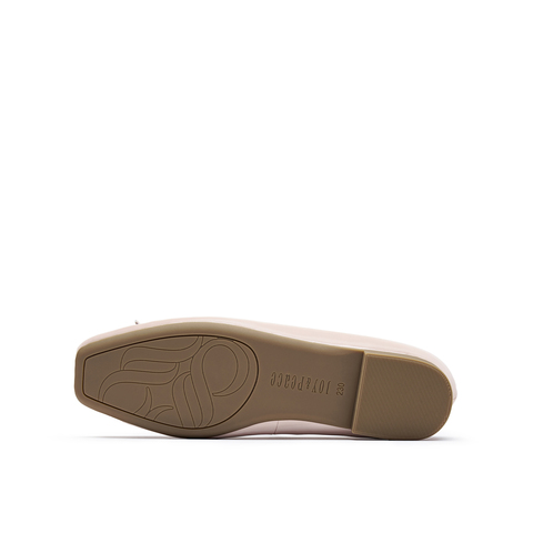 真美诗2024秋季新款蝴蝶结水钻一字带芭蕾鞋女51035CQ4