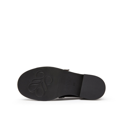 真美诗2024年秋季新款复古牛皮爱心扣玛丽珍女鞋YQB87CA4