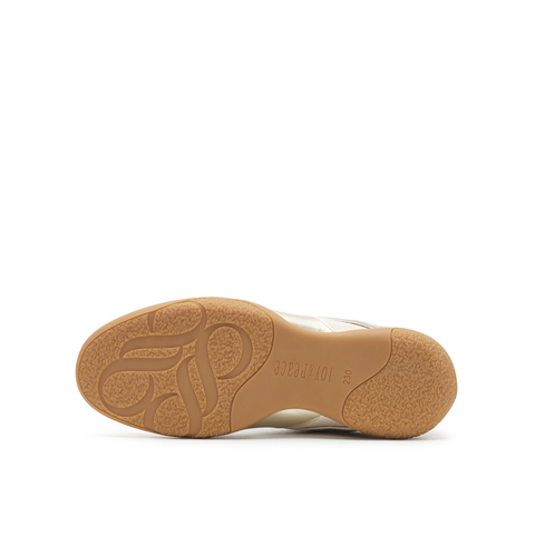 真美诗2025春季新款老钱风拼接舒适低跟德训鞋女YEC06AM5