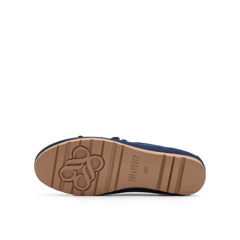 真美诗2025春季新款流苏条带舒适低跟经典乐福鞋女YED03AA5