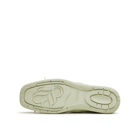 真美诗2025年秋季新款软糯芭蕾风网纱牛剖层革休闲鞋女96881CM5