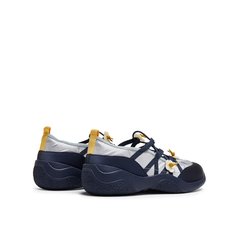 真美诗2025秋季新款花朵饰扣运动厚底牛皮芭蕾鞋玛丽珍YZM14CQ5