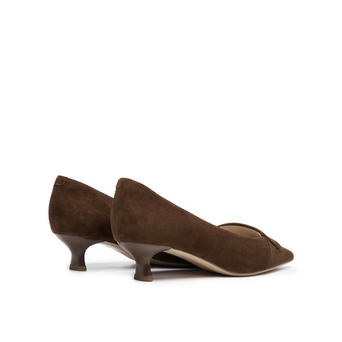 真美诗2025年秋季新款法式优雅简约软糯羊绒皮尖头鞋Y1R02CQ5