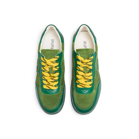 真美诗2025年秋季新款美式复古拼接时装牛剖层德训鞋女02101CM5