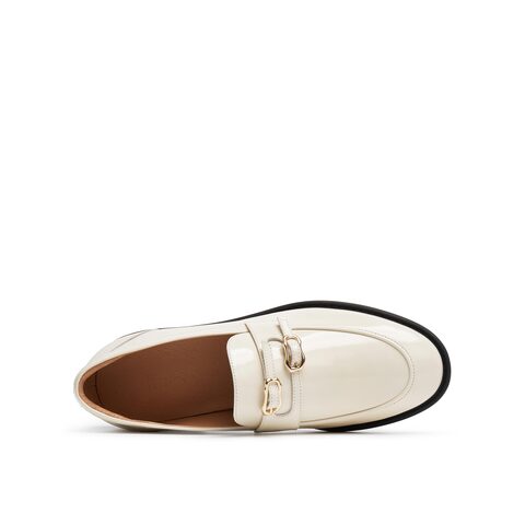 真美诗2025年秋季新款经典原创异形针饰扣牛皮乐福鞋YZK10CA5