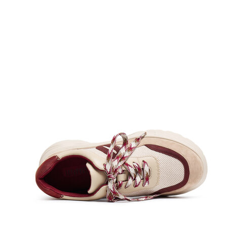 真美诗2025年秋季新款舒适时髦拼接厚底运动休闲鞋YYM27CM5