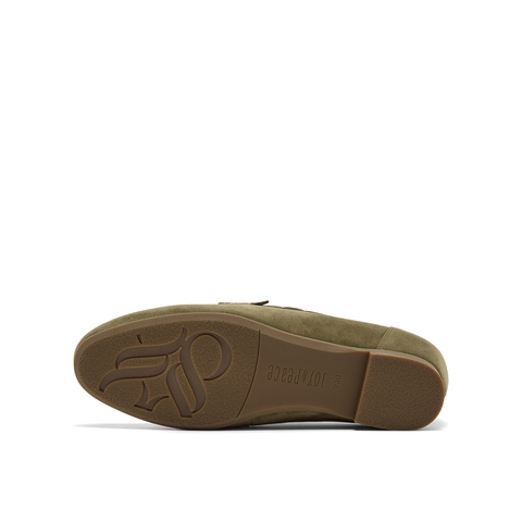 真美诗2025年秋季新款经典原创树脂吊坠扣羊绒乐福鞋女Y1M01CA5