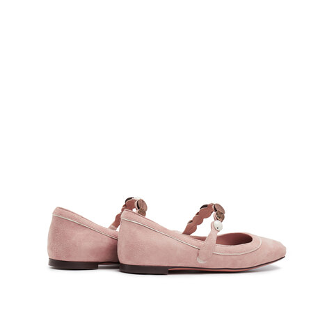 真美诗2025年秋季新款时髦别趣一字带羊绒玛丽珍鞋女86627CQ5