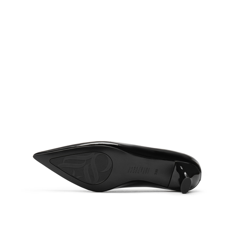 真美诗2025秋季新款金属饰扣经典尖头猫跟鞋女YCQ02CQ5