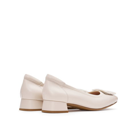 真美诗2025秋季新款树脂方扣简约气质复古单鞋女10162CQ5