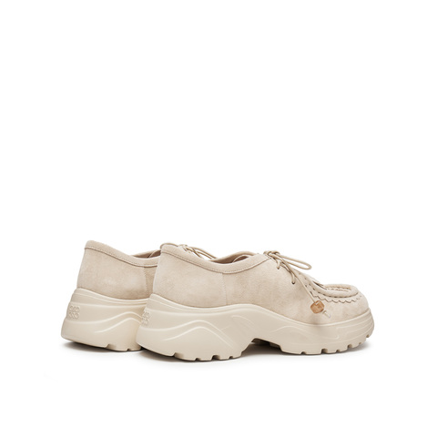 真美诗2025秋季新款细腻羊绒皮休闲一脚蹬厚底袋鼠鞋女YYM30CM5