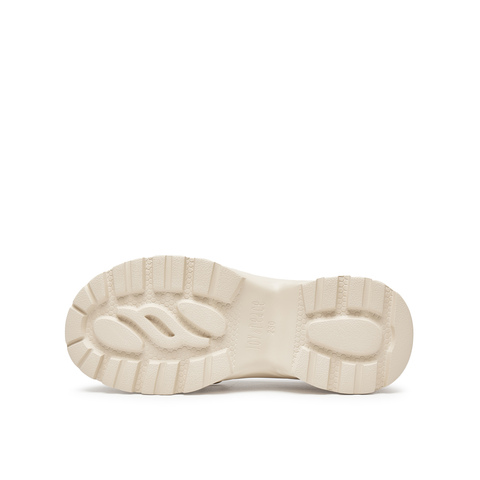 真美诗2025秋季新款细腻羊绒皮休闲一脚蹬厚底袋鼠鞋女YYM30CM5