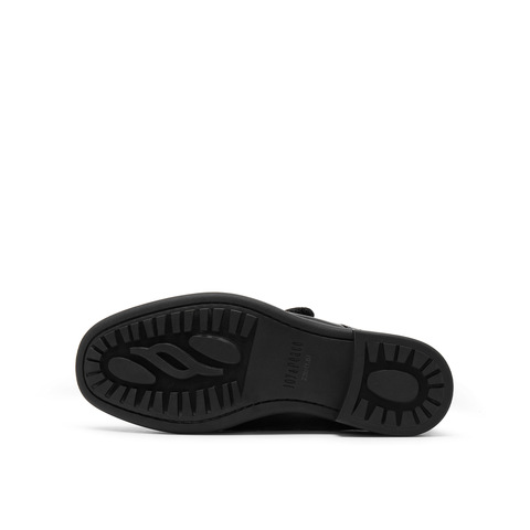 真美诗2025秋季新款水洗牛皮质感小方扣乐福鞋女61913CM5