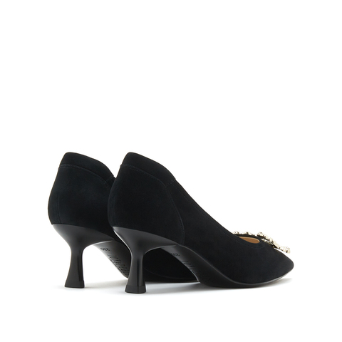 真美诗2025秋季新款商场同款尖头饰扣优雅单鞋YUW06CQ5