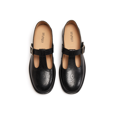 真美诗2025年秋季新款复古文艺雕花布洛克玛丽珍女皮鞋277A2CA5