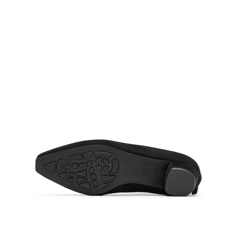 真美诗2025冬季新款复古羊绒秀气方头粗跟时装靴女69750DD5