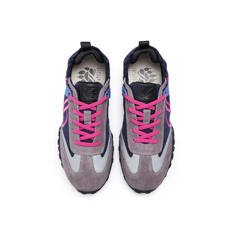 真美诗2025年秋季新款山系户外风撞色萌爪鞋带扣德训女鞋24201CM5