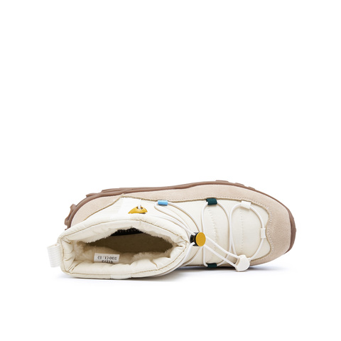 真美诗2025年冬季新款山系户外风厚底牛剖层革雪地女靴41273DD5