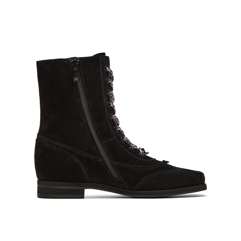 真美诗2025年冬季新款利落干练甜美织带甜酷羊皮革时装靴R1069DZ5