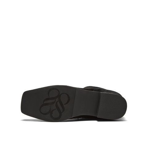 真美诗2025年冬季新款利落干练甜美织带甜酷羊皮革时装靴R1069DZ5