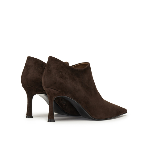 真美诗2025年冬季新款优雅知性纯色羊皮革时装女靴03681DD5