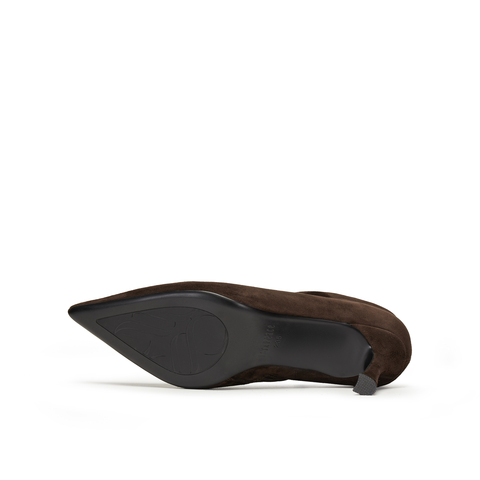 真美诗2025年冬季新款优雅知性纯色羊皮革时装女靴03681DD5