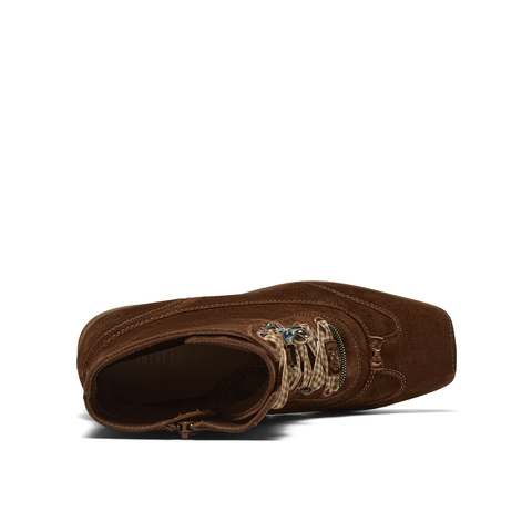 真美诗2025年冬季新款利落干练甜美织带甜酷羊皮革时装靴R1069DZ5