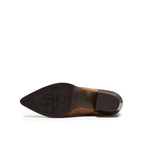 真美诗2025年冬季新款复古腔调柔软编织西部女靴5A01ADZ5