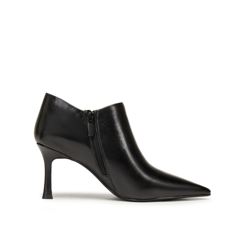 真美诗2025年冬季新款优雅知性纯色羊皮革时装女靴03681DD5