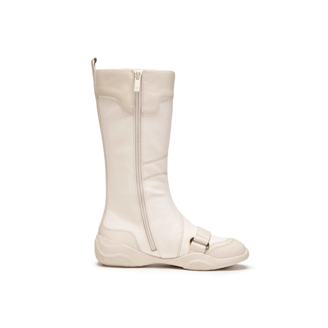 真美诗2025年冬季新款甜酷风舒适软糯羊皮革时装靴YZM17DG5