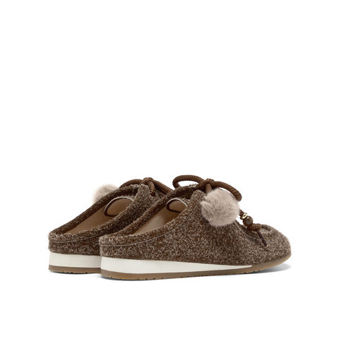 真美诗2025年秋季新款复古树脂圆珠牛剖层休闲勃肯鞋11031CH5