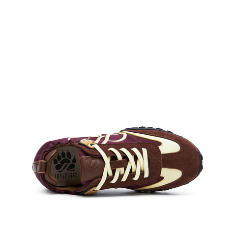 真美诗2025年秋季新款山系户外风撞色萌爪鞋带扣德训女鞋24201CM5