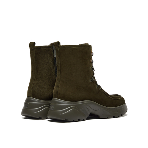 真美诗2025年冬季新款美式复古舒适厚底羊皮革运动靴YYM73DZ5