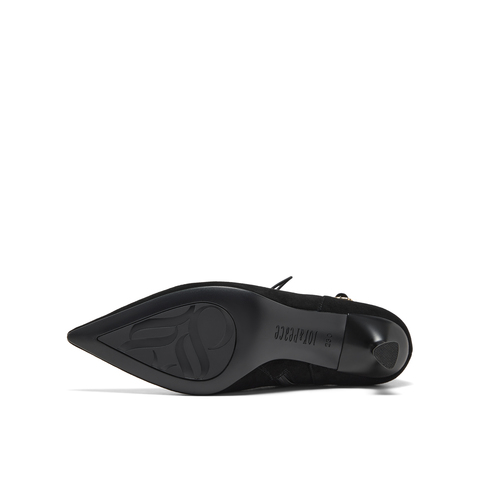 真美诗2025年秋季新款飒爽绑带软糯细腻羊皮时装靴YVA50DD5