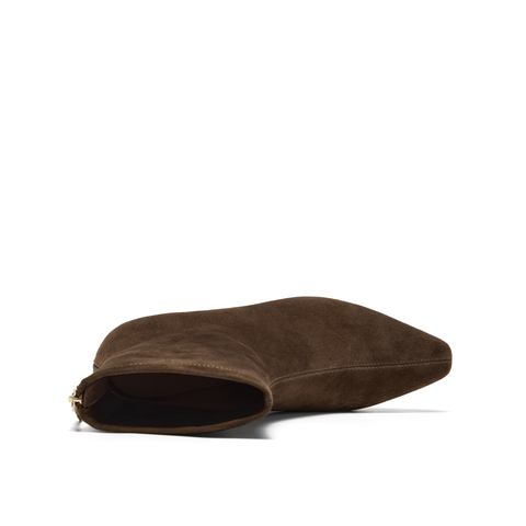 真美诗2025年冬季新款法式优雅大气尖头软糯羊皮瘦瘦靴3665PDZ5