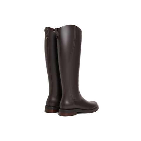 真美诗2025冬季英伦品质胎牛皮显瘦斜切长筒骑士靴长靴女81168DC5